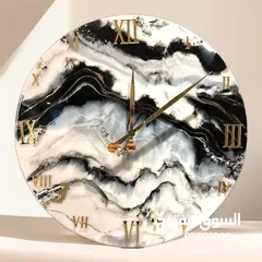  4 Exclusive black art resin wall clock 60 cm