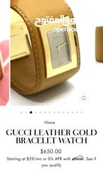  8 ساعة غوتشي7800L النسائية مطلية بالذهب ستانلس ستيل  Gucci Gold Plated Stainless Steel