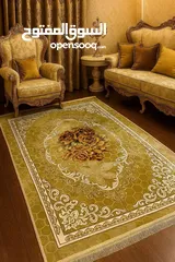  4 سجاد مخمل ناعم مع أرضية مانعة للانزلاق