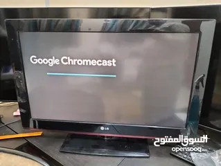  7 LG TV 32" Inch + Google Chromecast تليفزيون ال جي 32 بوصة مع جوجل كرومكاست