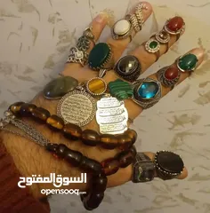  5 خواتم فضه عيار 925