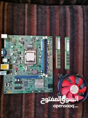  2 مذر بورد intel مع معالج core i3 -2130 مع مروحه تبريد مع 5 رامات Kingston كل وحده 4 جيجا ...