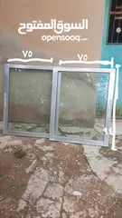  1 شباك ألمنيوم مع شبك حمايه