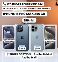  1 iPhone 15 Pro Max 256 GB Satisfactory Condition Phones with warranty