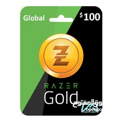  3 بطاقة ريزر جولد العالمية بقيمة 100 دولار        RAZER GOLD GLOBAL 100$ CARD