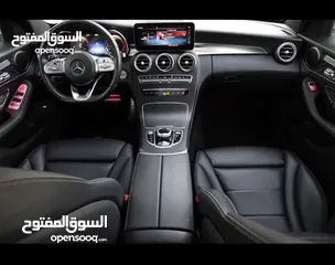  6 Mercedes Benz C200 2019 AMG kit    بحالة الوكالة عداد 17 الف كم فقط من المالك بسعر 35500