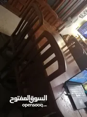  2 طاوله سفره للبيع خشب زان ثقيله ست كراسي