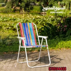  2 كرسي الحديقة والبحر قابل للطي، ومثالي لأخذه إلى أي مكان أخف وزنًا وأكثر مقاومة