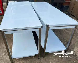  2 طاولات تحضير ستانلس