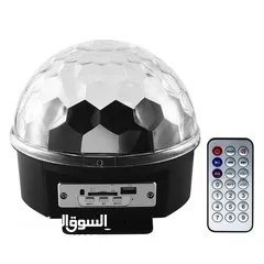  6 سماعة بلوتوث مع اضاءة (ديسكو) MP3 LED MGIC BALL LIGHT