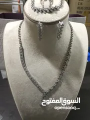  3 ثلاثة اطقم جديدة مطلي ذهب ابيض