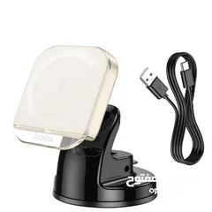  5 Hoco HW18 Car Holder with wireless charger 15w شاحن سيارة لاسلكي من شركة هوكو بقوة 15 واط