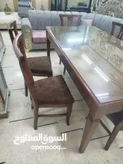  5 طاولة سفرة زان مع 6 كراسي جديدة