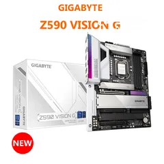  1 مذربورد كيكا بايت  gigabyte vision  G white Z590 rgb