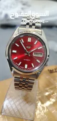  3 vintage Seiko 5 Automatic 7009 Red dial Japan made Mens Watch for Men