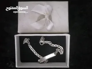  1 أسوارة فضة رجالي مختومة 925