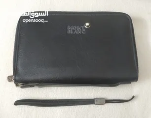  3 MONT BLANK شنطه جلد اسود