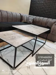  22 الثقة للديكورات المعدنية والخشبية طاولات معدن مودرن و واطقم سرفيس طقم المتداخل فقط 35دينار 078948609