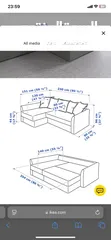  2 شبه حديدهSofa ikea L shape