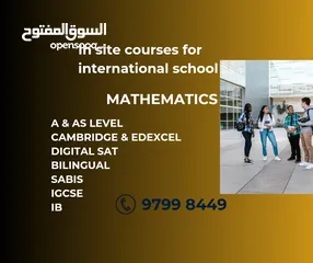  9 مدرس رياضيات     ( MATH TEACHER (SAT-IGCSE-A LEVEL-IB_Bilingual