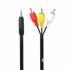  1 AUX Male - 3 RCA Male Cable