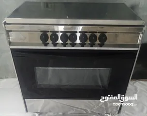  6 فرن غاز يونيفرسال 90 سم ستانلس ستيل