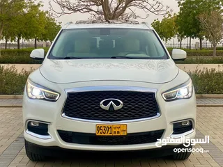  6 انفينيتي Qx60 مديل 2019 ابيض داخل بيج قمة في نظافة