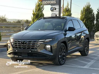  6 هونداي توسان هايبرد  بلاك ايديشن كامل الاضفات لون مميز  سنة الصنع 2022