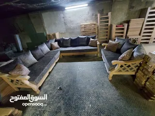  17 اطقم كورنر(9) مقاعد خشب زان ( مورس الاردن ) اشتريه للعمر كله