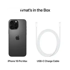  1 Black titanium iphone 16 ProMax 256 GB closed box unused new