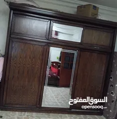  5 غرفة نوم لاتيه 18 محرفة زان سرير وخزانة وتسريحة و2 كمدينة