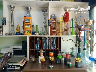  4 محل لوازم ارجيل وتدخين على خط سرفيس العبداللات كامل مع ديكور وكاميرات مراقبه واجار مقبول جدا