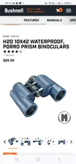  1 Bushnell long range binoculars water proof 12x42