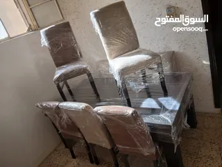  3 طاولة سفرة خشب زان ثقيل