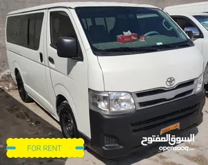  1 TOYOTA HIACE FOR RENT ON MONRHLY AND YEARLY BASIS