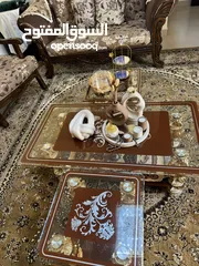  1 طقم طاولات وسط زجاج
