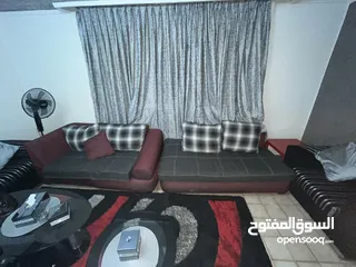  7 طقم كنب وطقم كورنر طاوله تلفاز
