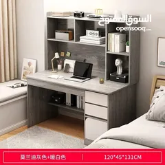  8 ادراج وحجيرات تخزين لكل أغراضك  مساحة مرتبة للابتوب او الكمبيوتر  سهل التجميع ومعاه المفك الخاص به