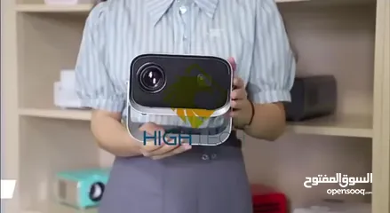  7 بروجكتر سينمائي منزلي وايرلس صغير وخفيف لمشاهدة الأفلام-Wireless K6 Projector