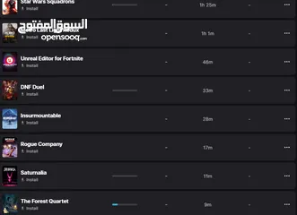  5 حساب Epic Games مميز  284 لعبة + 152 سكن Fortnite + (1200 V-Bucks )