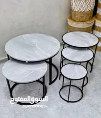  3 طاولات مودرن متداخلة عملية وأنيقة  متوفرة بعدة تصاميم عصرية وجديدة  خشب طبيعي  اسود ، ابيض، رمادي