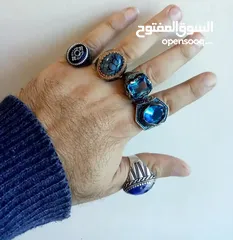  3 خواتم فضه عيار 925
