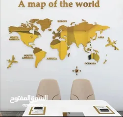  30 ساعات حائط 3d و لوحات إسلامية او فنية و خريطة العالم