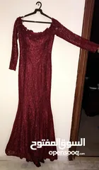  2 فستان ناعم وراقي لون خمري