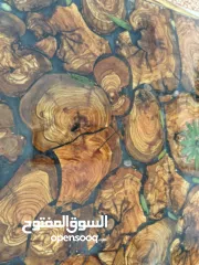  5 طاولة من خشب  الزيتون. صنع يدوي