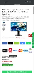  3 شاشه asus 165hz -0.5ms   27