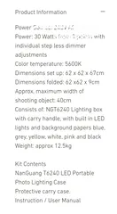  3 Nanguang NG-T6240 Portable LED Studio Lighting Case