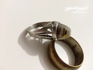  6 خاتم انتيك مرصع بحجر سليماني نادر