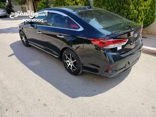  2 هيونداي سوناتا 2018 7جيد بحال الشركه ممشى قليل  استخدام شخصي مرفق ورقة الفحص