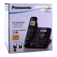  1 تلفون ارضي لاسلكي مع قاعدة تحكم ديجيتال نوع بناسونك صناعة ماليزيا KX-TG3811BX